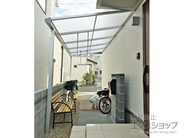 愛媛県松山市ののテラス屋根 ヴェクターテラス F型 テラスタイプ 単体 積雪〜20cm対応 施工例