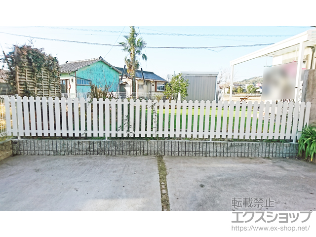 宮崎県西都市ののフェンス・柵 レスティンフェンス7型 自由柱施工 施工例