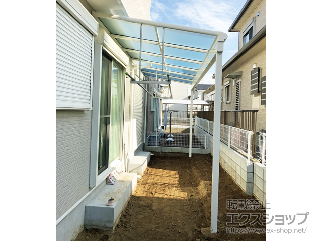 茨城県牛久市ののテラス屋根 ヴェクターテラス Ｆ型 テラスタイプ 単体 積雪〜20cm対応 施工例