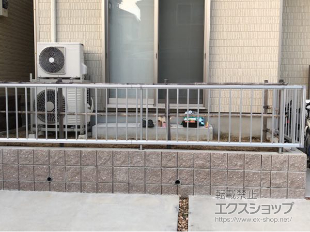 兵庫県神戸市ののフェンス・柵 ミエッタフェンス 防犯たて格子タイプ 自由柱施工 施工例