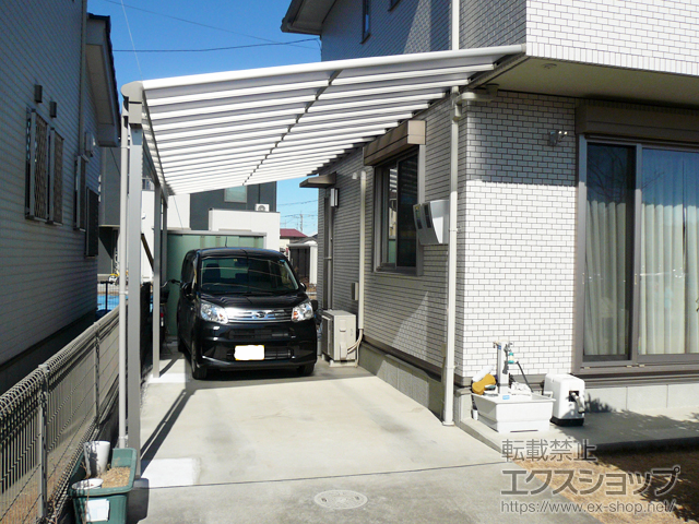 埼玉県東松山市ののテラス屋根 ヴェクターテラス F型 1500 テラスタイプ 連棟　積雪〜50cm対応 施工例