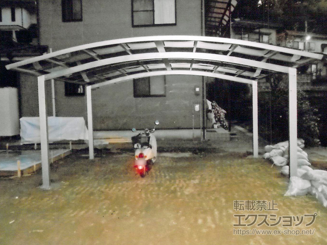 広島県呉市ののカーポート レイナツインポートグラン　積雪〜20cm対応 施工例