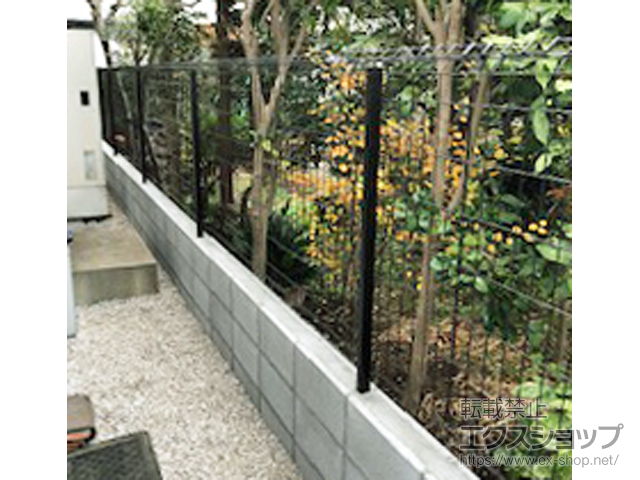 埼玉県所沢市ののフェンス・柵 イーネットフェンス1F型 自由柱タイプ 施工例