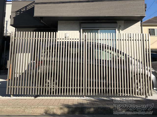 東京都三鷹市ののフェンス・柵 プログコートフェンスF1型 フリーポールタイプ 施工例