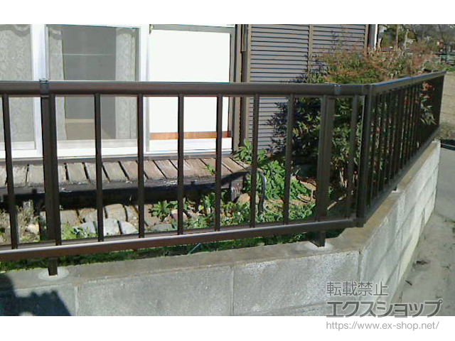 埼玉県川越市ののフェンス・柵 ミエッタフェンス 防犯たて格子タイプ 自由柱施工 施工例