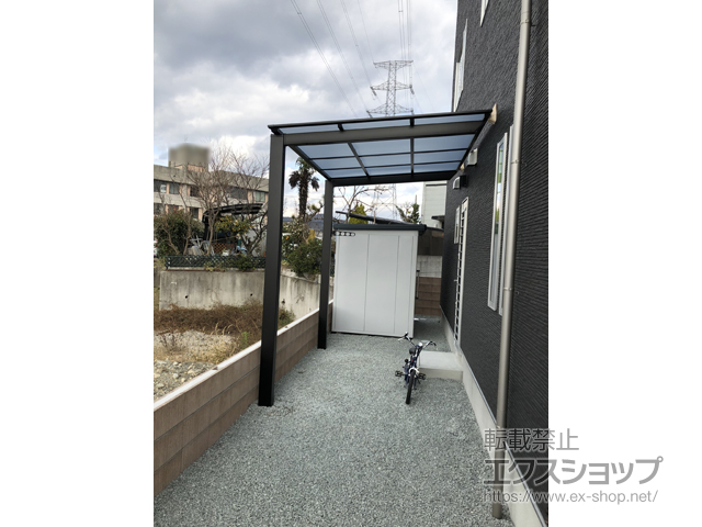 兵庫県姫路市ののサイクルポート・駐輪場 ネスカFミニ (フラットスタイル) 積雪〜20cm対応 施工例