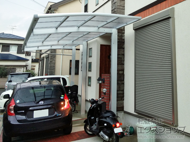 京都府木津川市ののカーポート レイナポートREグラン 延長 前下がり 積雪〜20cm対応 施工例