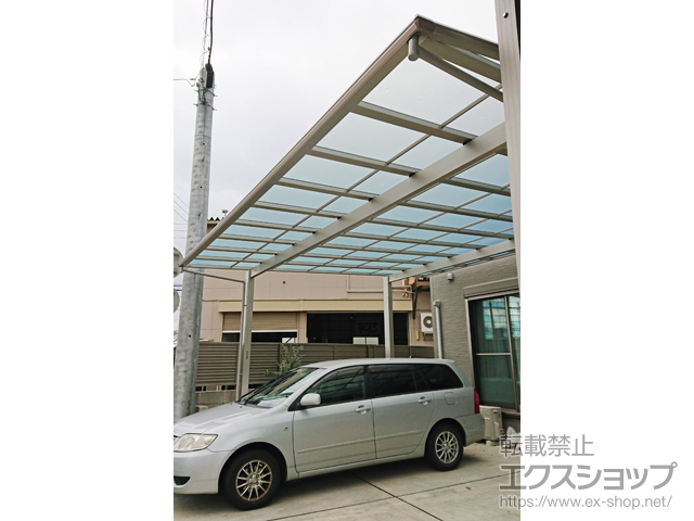 愛知県春日井市ののカーポート エフルージュ ツイン 積雪〜20cm対応/側枠斜め切り詰め納まり 施工例