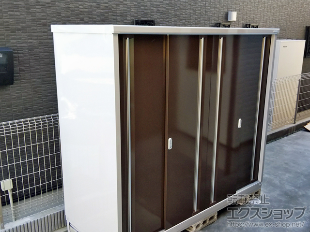 神奈川県中郡二宮町のの物置・屋外倉庫 シンプリー 一般型 2160×905×1903 MJX-219E-P-【TB】 施工例