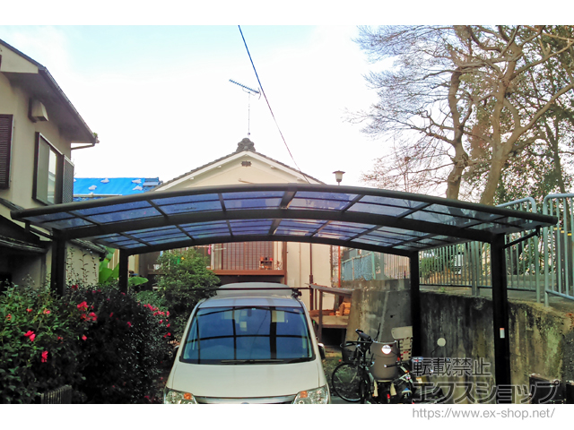 京都府京都市ののカーポート ネスカR (ラウンドスタイル) ワイド 積雪〜20cm対応 施工例