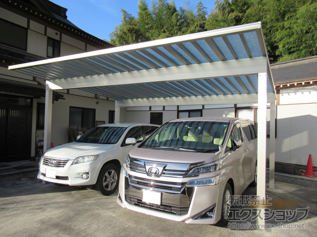 宮城県柴田郡大河原町ののカーポート エフルージュ ツイン50 積雪〜50cm対応 施工例