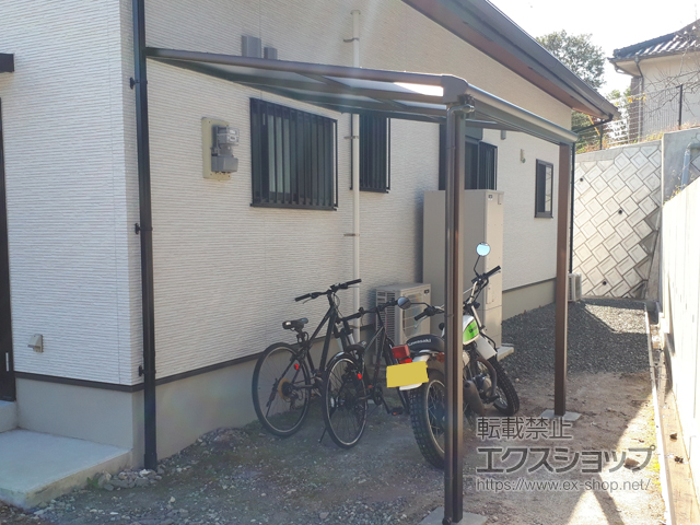 鹿児島県薩摩川内市ののテラス屋根 ヴェクターテラス F型 テラスタイプ 単体 積雪〜20cm対応 施工例