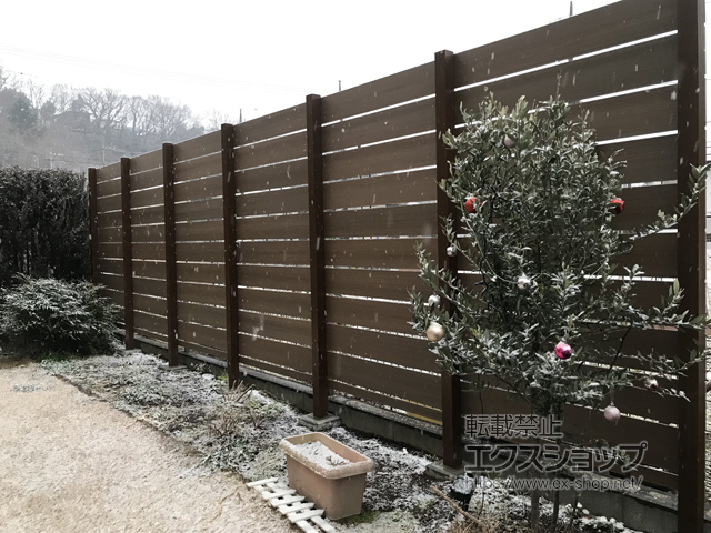 神奈川県川崎市ののフェンス・柵 プラドフェンス ジョイントあり仕様 板10段 隙間10mm 施工例