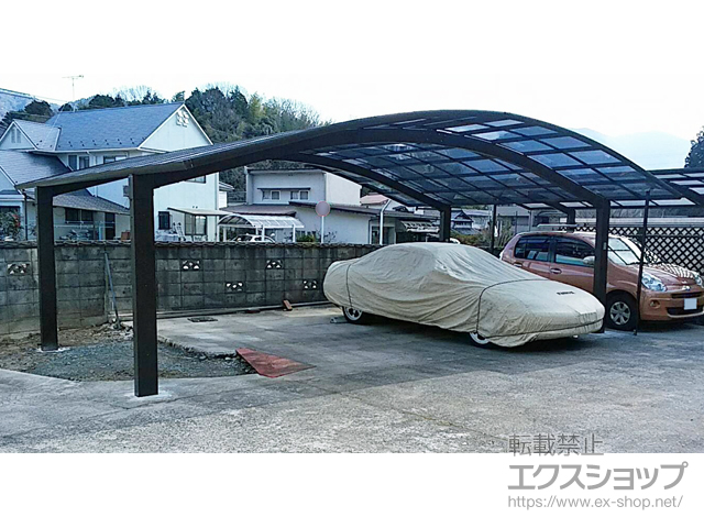 広島県広島市のLIXIL リクシル（トステム）のカーポート リベルポートシグマIII 3台用 積雪〜20cm対応 施工例