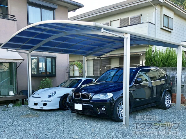 山口県山口市のYKKAPのカーポート レイナツインポートグラン　積雪～20cm対応 施工例