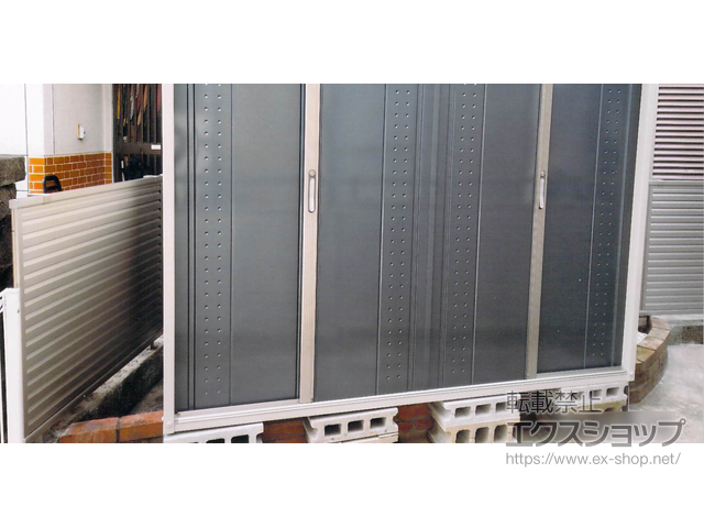 長崎県長崎市ののフェンス・柵 ミエーネフェンス 目隠しルーバータイプ 自由柱施工 施工例