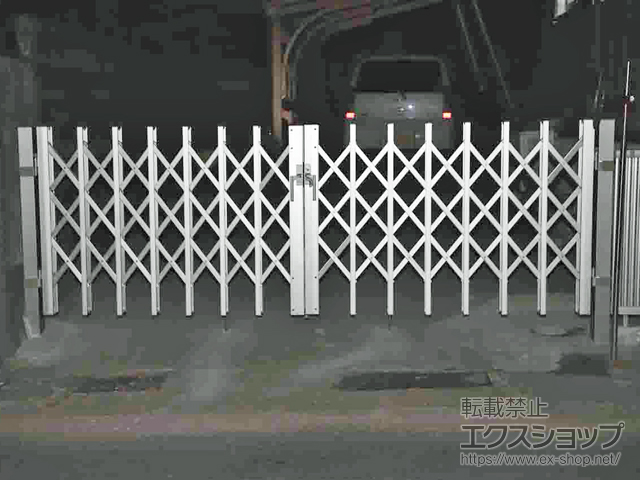 岐阜県岐阜市ののカーゲート アルシャインHG ノンキャスター 両開き*340W 施工例