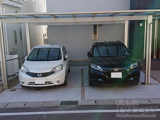 愛知県半田市ののカーポート エフルージュ ツイン 積雪〜20cm対応 施工例