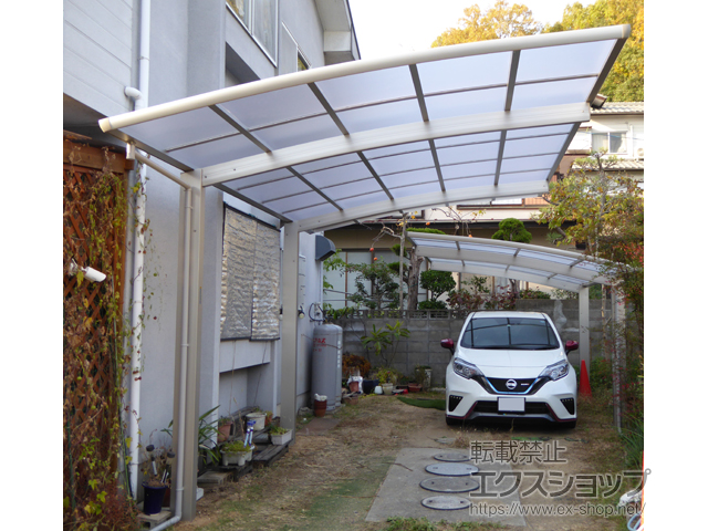 岡山県岡山市ののカーポート レイナポートグラン　積雪〜20cm対応 施工例