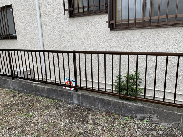 神奈川県座間市ののフェンス・柵 ミエッタフェンス 防犯たて格子タイプ 自由柱施工 施工例