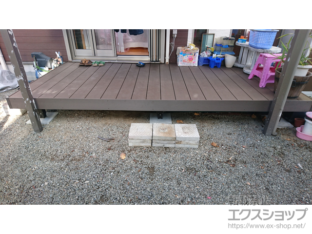 神奈川県足柄上郡開成町ののウッドデッキ 樹ら楽ステージ 施工例