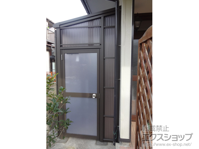 宮城県岩沼市ののストックヤード スピーネストックヤードF型 波板タイプ ヤード仕様 積雪〜20cm対応 施工例