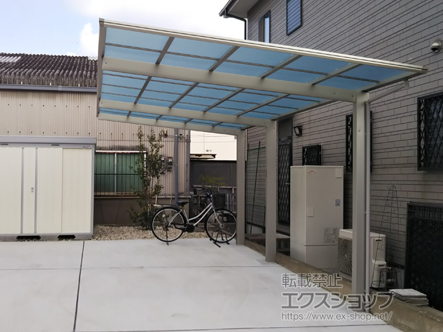 福岡県福岡市ののカーポート エフルージュグラン 延長　積雪〜20cm対応 施工例