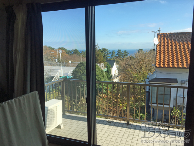 静岡県伊東市のの二重窓（内窓） インプラス ダストバリア仕様 引違い窓 2枚建 アルミレール枠仕様 施工例