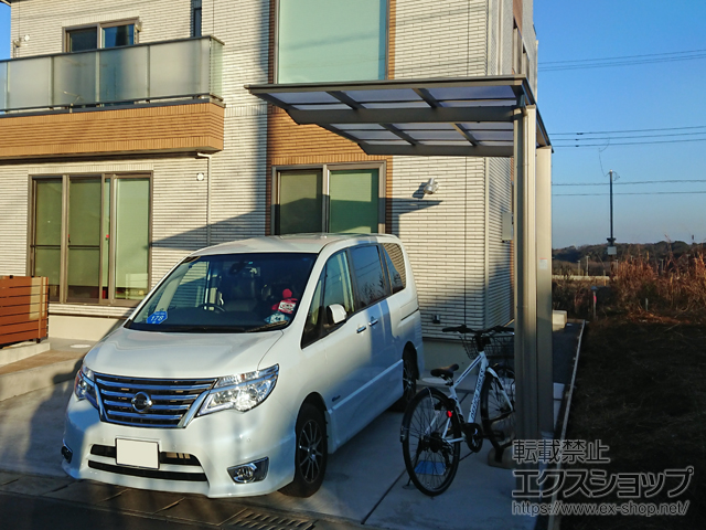 千葉県八千代市ののサイクルポート・駐輪場 フーゴFミニ (フラットスタイル) 積雪〜20cm対応 施工例
