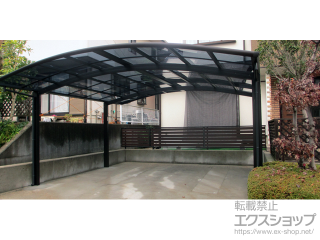 兵庫県神戸市ののフェンス・柵 モクアルフェンス 横板タイプ 自由柱施工 施工例