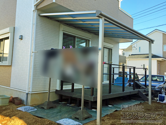 千葉県千葉市ののテラス屋根 ヴェクターテラス F型 テラスタイプ 単体 積雪〜20cm対応 施工例