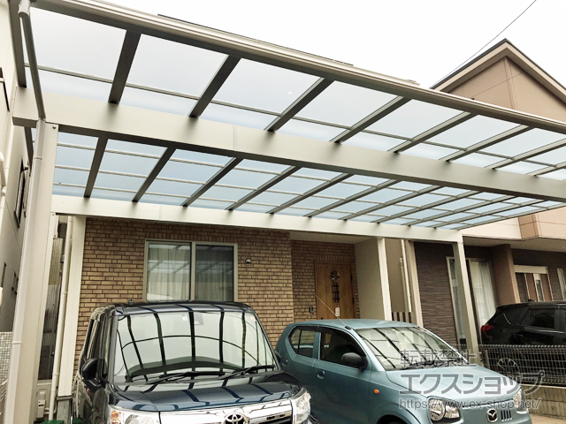 広島県安芸郡海田町ののカーポート エフルージュ トリプル 積雪〜20cm対応 施工例