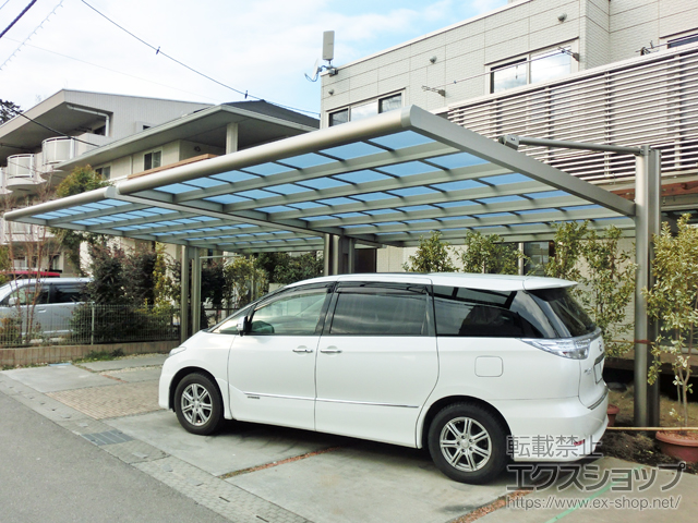 栃木県小山市ののカーポート 4G フォーグワイド 積雪〜20cm対応 施工例