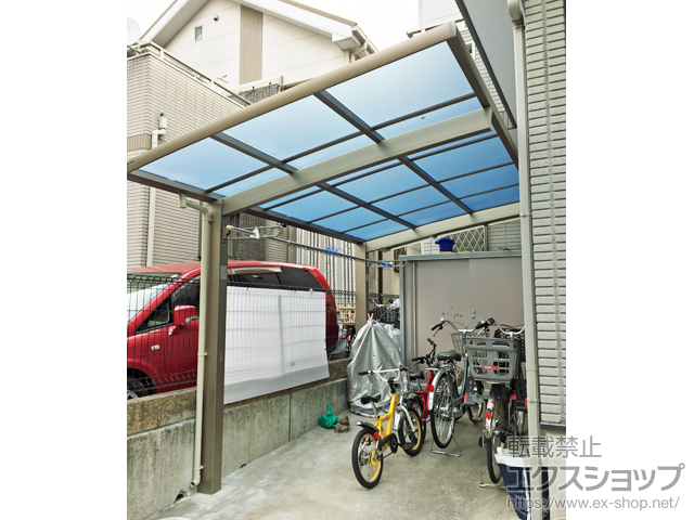 兵庫県川西市ののサイクルポート・駐輪場 カムフィエース ミニ 積雪〜20cm対応 施工例