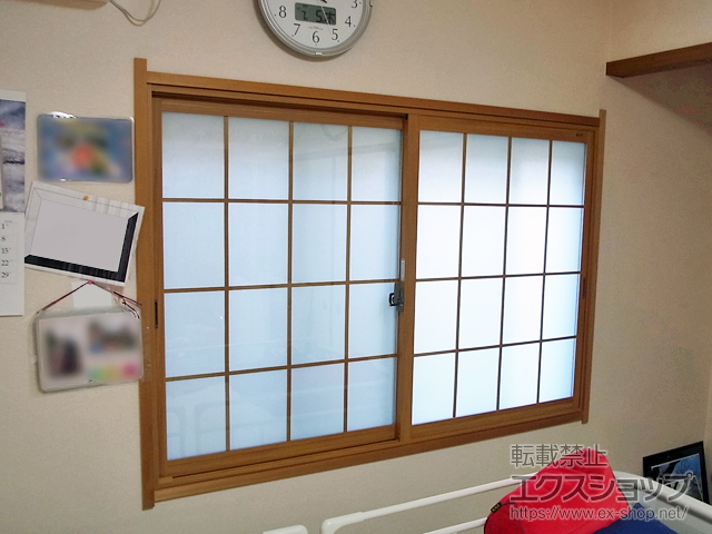 奈良県天理市のの二重窓（内窓） インプラス ダストバリア仕様 引違い窓 2枚建 施工例