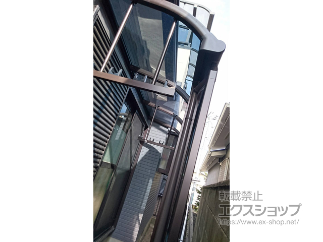 大阪府堺市ののテラス屋根 プレシオステラス R型 テラスタイプ 単体 積雪〜20cm対応 施工例