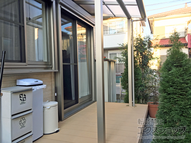 埼玉県上尾市ののテラス屋根 ヴェクターテラス F型 テラスタイプ 単体 積雪〜20cm対応 施工例