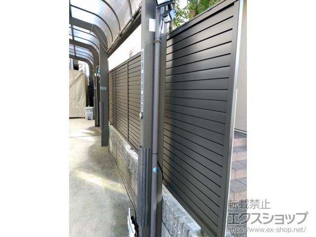 愛知県名古屋市ののフェンス・柵 プレスタフェンス5型 横目隠し フリーポールタイプ 施工例