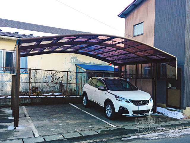 岩手県奥州市ののカーポート レイナツインポートグラン　積雪〜20cm対応 施工例