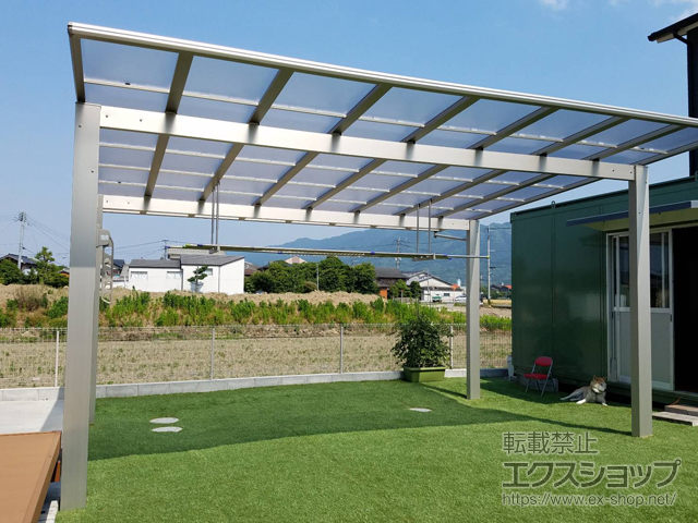 福岡県久留米市ののカーポート エフルージュ ツイン 積雪〜20cm対応 施工例