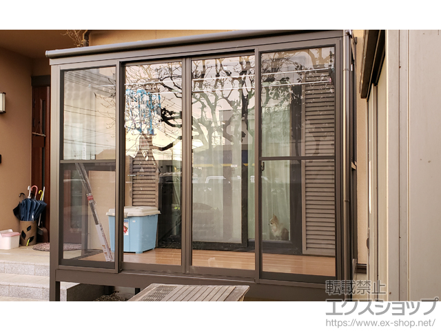 千葉県野田市ののテラス囲い・サンルーム サニージュ F型 床納まり ランマ無 積雪〜20cm対応 施工例