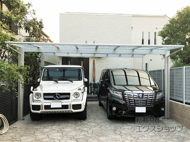 大阪府豊中市ののカーポート エフルージュ ツイン 積雪〜20cm対応 施工例