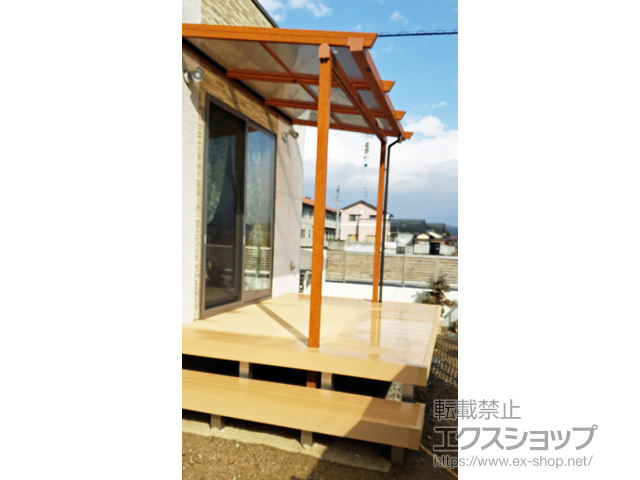 岡山県赤磐市ののウッドデッキ リウッドデッキ 200 施工例