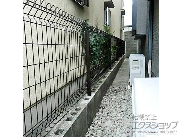 大阪府堺市ののフェンス・柵 メッシュフェンス G10-R　自由柱 施工例