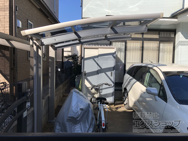 埼玉県入間郡三芳町ののサイクルポート・駐輪場 レイナポートグランミニ 積雪〜20cm対応 施工例