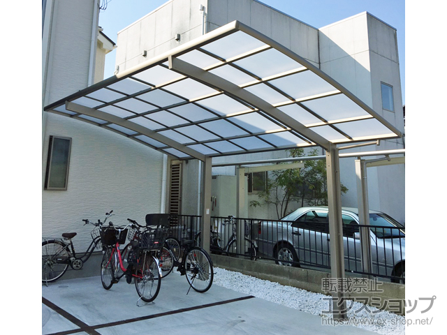 奈良県奈良市ののカーポート ネスカR (ラウンドスタイル) 積雪〜20cm対応 施工例