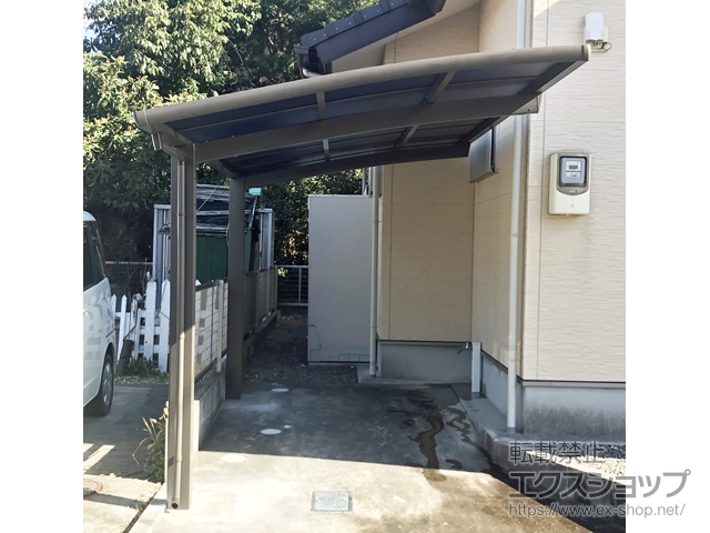 熊本県熊本市ののサイクルポート・駐輪場 ネスカRミニ (ラウンドスタイル) 積雪〜20cm対応 施工例