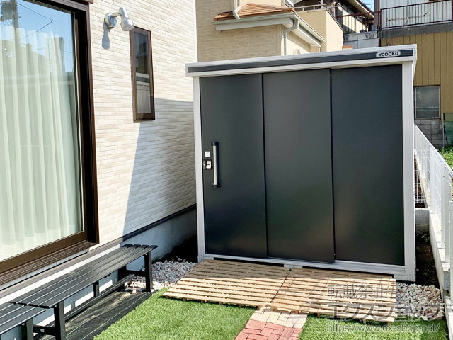 埼玉県上尾市のの物置・屋外倉庫 エルモ 一般型 2220×1870×2118（LMD-2218） LMD-2218-SM 施工例