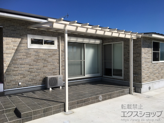 福岡県筑後市ののテラス屋根 サザンテラス (パーゴラ仕様) テラスタイプ 単体 積雪〜20cm対応 施工例