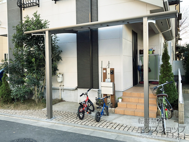 東京都清瀬市ののサイクルポート・駐輪場 フーゴRミニ (ラウンドスタイル) 積雪〜20cm対応 施工例